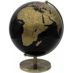 Lesser & Pavey Gold Черный вращающийся глобус с металлическим основанием высотой 34 см
