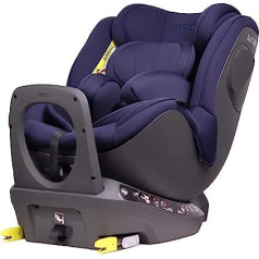 AVOVA Sperber-Fix i-Size Atlantic Blue Rotating Child Seat | Premium Isofix Child Seat Group 0+, 1 | Suitable for Children from Birth from 40 to 105 cm, Approx. 20 kg | Baby Car Seat