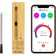 Meater Wireless Smart Termometrs gaļai, Sudrabs/melns, 50 m