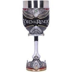 Nemesis tagad oficiāli licencēts Gredzenu pavēlnieks Aragorn kauss 500 ml Sudrabs 19,5 cm B5874V2