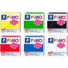 Fimo Fimo cepeškrāsns cepšanas māla sākuma komplekts 6 x 56 g bloki dažādās krāsās