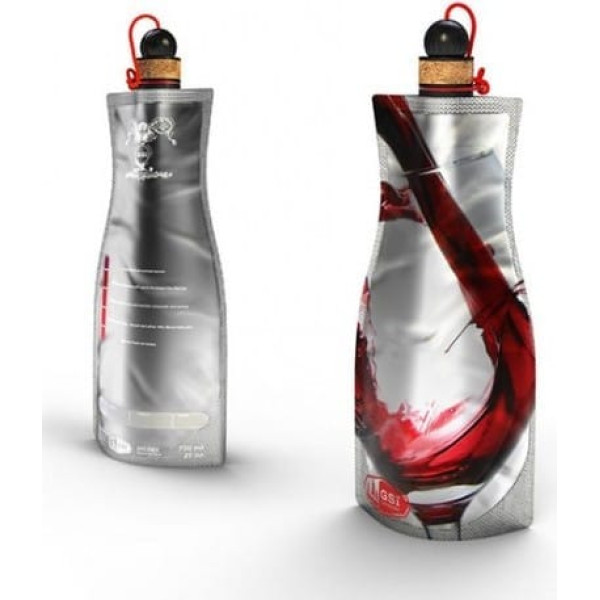 Gsi Снаружи Мягкая бутылка Мягкие Односторонней Wine Carafe - 750 мл