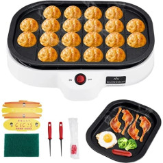 BAOSHISHAN Electric Takoyaki Maker Octopus Ball Machine 20 Holes Takoyaki Device for Home 220 V