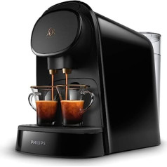 Philips LM8012/60 kafijas kapsulu automāts — Double Shot, Double Enjoyment, 1 vai 2 tases, Ristretto, Espresso, Lungo vai Grand Café Long, dubultā kapsula, īsta espresso kvalitāte, Piano Black