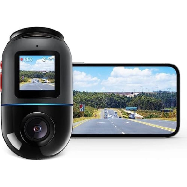 70mai Dash Cam Omni, 360° pagriežama, lieliska nakts redzamība, iebūvēta 128 GB eMMC atmiņa, laika intervāla ierakstīšana, 24 h stāvvietas režīms, AI kustības noteikšana, 1080P Full HD, iebūvēts GPS, lietotņu vadība