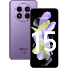 Ulefone Note 15 mobilais tālrunis lēts līdz 5GB + 32GB/64GB paplašināms Android 12 viedtālrunis bez līguma 4000mAh akumulators ar 8MP kameru 6,22 collu HD+ 3 slots/Face ID/GPS/WiFi/8,9 mm Biezs violets