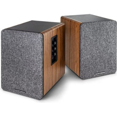 Wavemaster Base 66500 Shelf Speaker System (30 Watt) with Bluetooth Streaming and Headphone Output, Active Boxes, Use for TV/Tablet/Smartphone