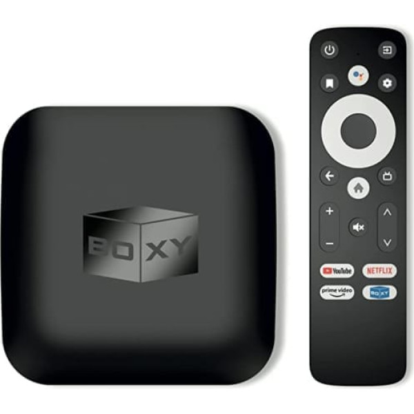 BOXY Android TV 11 Box straumēšanas multivides atskaņotājs | Dune HD Media Center | Dolby Vision & Atmos | Mini dators | MKV/ISO 4K DV P7 FEL AFR, HDR10+, DTS | Netflix, Prime Video, Disney+, Apple TV+, HBO | Balss