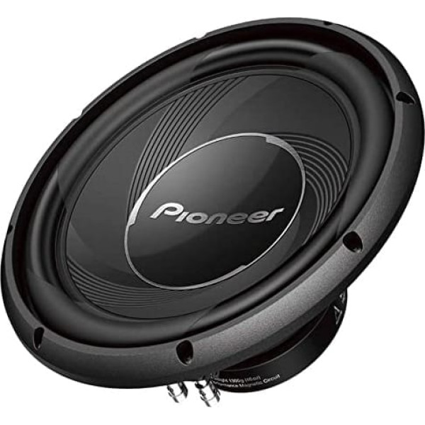 Pioneer TS-A30S4 zemfrekvences skaļrunis (1400 W), 30 cm/12 collas, IMPP membrāna jaudīgai skaņai, nepārtraukta izejas jauda 400 W, melns