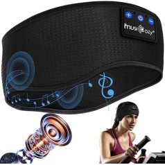 MUSICOZY miega austiņas Galvas saite Bezvadu miega austiņas Bluetooth 5.2 mīkstas gultas austiņas meditācijai/sportam/atpūtai, forši piederumi vīriešiem/sievietēm