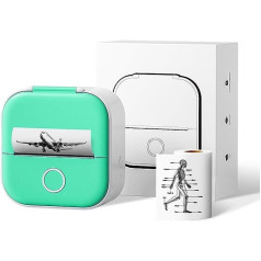 Bluetooth Mini Printer for Smartphone - Portable Photo Printer for Mobile Phone, Compatible with iOS & Android, T02 Miniprint