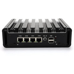 Jasper Lake Celeron N5105 četrkodolu ugunsmūra mikroierīce, mini dators, nano dators, maršrutētāja dators ar 16G RAM 512G SSD, 4 RJ45 2.5GBE ports AES-NI, savietojams ar Pfsense