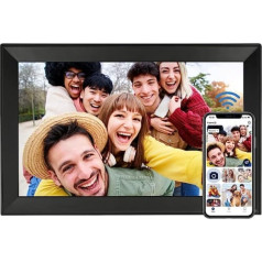AEEZO 15,6 collu WiFi digitālais attēlu rāmis, Full HD skārienekrāna viedais digitālais fotoattēlu rāmis ar 32 GB krātuvi, automātiska pagriešana, vienkārša iestatīšana fotoattēlu vai videoklipu kopīgošanai, izmantojot lietotni AiMOR, 