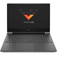 HP VICTUS Gaming Laptop, 39.6 cm (15.6 inch) FHD IPS 144Hz Display, AMD Ryzen 5-5600H, 16GB DDR4 RAM, 512GB SSD, NVIDIA GeForce RTX 3050 Ti, Windows 11 Home, QWERTZ Keyboard, Black