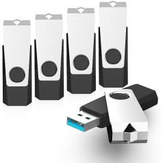 KOOTION USB zibatmiņas zibatmiņas 16 GB 5 gab. Memory Stick USB 3.0 16G 5 komplekts USB zibatmiņas diska komplekts Memory Stick 5 gabali USB zibatmiņas diski USB3 zibatmiņas disks Krāsains grozāms dizains datu glabāšanas zibatmiņas karte Metāls