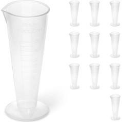 Plastmasas laboratorijas vārglāze ar gradāciju 50 ml - 10 gab.