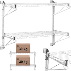 Divu stiepļu sienas plaukts līdz 60 kg 90 x 35 x 60 cm