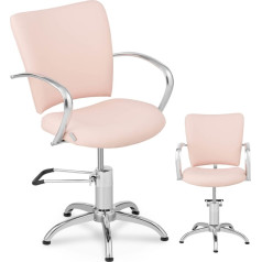 Grozāmais frizieru krēsls, kosmētikas krēsls Chester Powder Pink rozā
