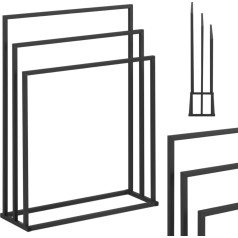 Statīvs 3 dvieļiem, brīvi stāvoša grīda STEEL 65 x 21,5 x 84 cm tumši pelēka