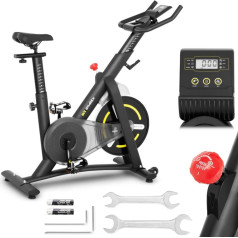 Stacionārais treniņu spininga velosipēds 13 kg LCD Gymrex GR-MG13