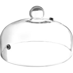 Стеклянный купол, широкий, для копчения блюд на тарелке, с отверстием диам. 260 мм - Хенди 199664