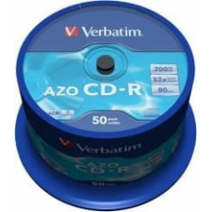 Verbatim  Matricas CD-R AZO 700MB 52x Crystal