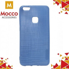 Mocco Cloth Back Case Silikona Apvalks Ar Tekstūru Priekš Huawei P8 Lite / P9 Lite (2017) Zils