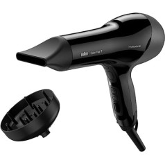 Braun Satin Hair 7 SensoDryer, profesionāls matu žāvētājs ar termo sensoru, IonTec un difuzoru, HD785, melns