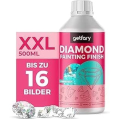 getfary Diamond Painting Finish 500 ml Transparent Diamond Painting Seal for up to 16 Pictures (50 x 50 cm)