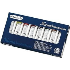 Schmincke - Norma, feinste Künstler-Ölfarben Grundsortiment, 8 x 20 ml, 71 108 097, Kartonset, moderne, umweltbewusst rezeptierte Ölfarbe, Ölmalerei