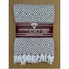 About Home Cotton Diamante Throw in Many Sizes and Colours (50