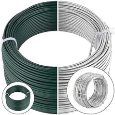 Amagabeli 2.2 mm / 5 kg Galvanised Pasture Fence Wire Garden Tension Wire Binding Wire Fence Wire Galvanised Pasture Fence Wire Weatherproof Plant Wire for Tensioning Wire Wire WR2 DA098