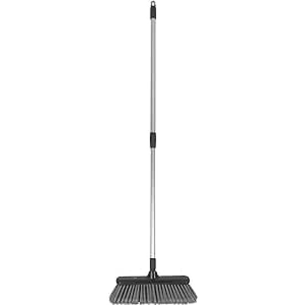 Kleeneze KL028107EU7 Sweeping Broom, Floor Brush, Soft Bristles for Scratch-Free Cleaning, Brush with Extendable Handle up to 120 cm, for Removing Dust/Dirt from Wood/Tiles/Laminate, Room Broom