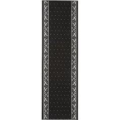 101086 Design Lisa Velours Rug Runner Top Floret Black