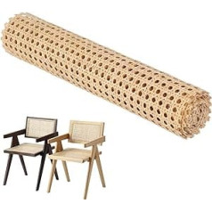 Viennese Wicker, Mouldproof Rattan Webbing, Plastic Rattan Braid, Waterproof, Handmade Rattan Craft Furniture Decoration, DIY Honeycomb Wicker Chair Braiding Tube, Braided Tube Fabric (35 cm, 150 cm)