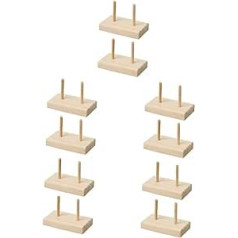 VILLCASE 10. iepakojumā Double Axis Wire rāmis Spoles konusa turētājs izšūšanas diegi Matu šūšanas diegu rīks Koka diegu turētājs Izšūšanas diegu turētājs Mājsaimniecības turētājs Aksesuāri Glabāšanas statīvs Spoles statīvs Koka