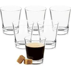 6 pack Heavy Base Shot glāzes komplekts 16oz Clear Shot Glass Maza viskija glāzes degvīna viskijam Tekilas espresso Stiprie dzērieni un liķieris dāvana vīriešiem