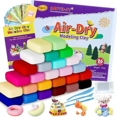 Air Drying Clay Set, 26 Corlors Modelling Clay for Children