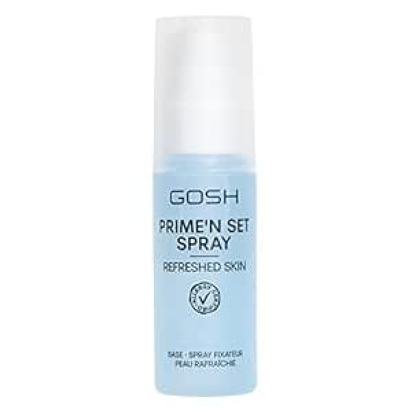 GOSH Prime'n Set Fixing Spray, Vegan, 2-in-1 Makeup Setting Spray & Primer Spray for Long-Lasting Looks, Make-Up Fixing Spray for the Face, Primer & Fixing, Allergy-Tested & Fragrance-Free