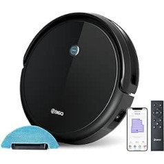 360 C50 Vacuum and Mop Robot with Remote Control (2600Pa Suction Power, Up to 90 min Battery Life, 510 ml Dust Container, 300 ml Water Tank, Gyroscope & Fall Protection Sensor, App & Voice Control)