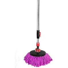 Enyaa Mop 360 Degree Rotatable Household Cleaner with Two Mops, Smooth Mop with Magic Mop Handle and 2 Mop Blue