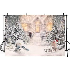 AIBIIN 2,1 x 1,5 m Ziemas Ziemassvētku fons Sniegavīrs Sniegpārslas Ziemassvētku Eglīte Dāvanas Baltas Fotografēšanai Baby Shower Bērni Portrets Dzimšanas dienas ballītes Noformējums Reklāmkarogs Foto Aksesuāri