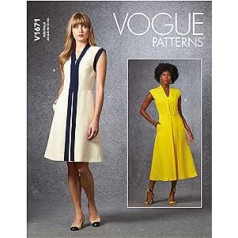 Vogue Patterns V1671-A5 Vogue Sewing Pattern V1671A5 Misses kleita (8-10-12-14), papīrs, dažādi, A5 (6-8-10-12-14)