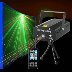 DJ Disco Lights Party Light Stage Lighting Projector Sound Activated Flash Light with Remote Control for Parties Home Show Bar Club Birthday KTV DJ Pub Karaoke Christmas Holidays