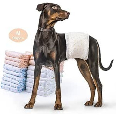 MICOOYO Disposable Male Dog Diapers for Medium Male Dogs Super Absorbent Pet Diapers Pants Incontinence for Dog Puppy Cat (Size M 36 Pack)