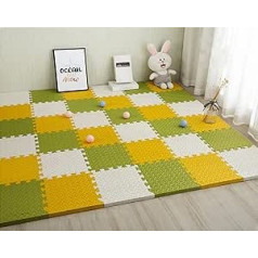 Gutsbox 18-Piece Puzzle Mat Baby Children's Play Mat Foam Mat Children's Rug Floor Protection Mat for Baby Children 30 x 30 x 1.2 cm, 1.6 m², Training Mats Yoga Mats