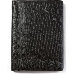 Alligator Leather Padfolio - Professional Organizer and Resume Folder, Antique Leather Document Folder with Writing Pad, Ideal Gift for Men and Women