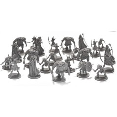 DRUNK'N Dragon DND Enemies Minis 25 Fantasy Miniatures for Tabletop/Dungeons and Dragons Role Playing Games - Bulk Minis Unpainted - Monster Figures Starter Set - Compatible with D