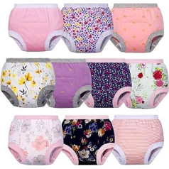 BIG ELEPHANT Baby Girls Training Pants for Toddlers Training Pants Pack of 10 12-24 Months