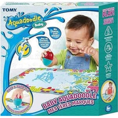 Aquadoodle Baby Water Doodle Paklājiņš, Oficiālā Tomy No Mess krāsošanas un zīmēšanas spēle, Baby Water Paklājiņš piemērots zīdaiņiem, zēniem un meitenēm no 9 mēnešu vecuma, 1, 2, 3+ gadus veciem bērniem